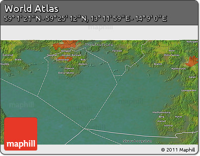 Satellite 3D Map of the Area around 59° 13' 17" N, 13° 40' 30" E