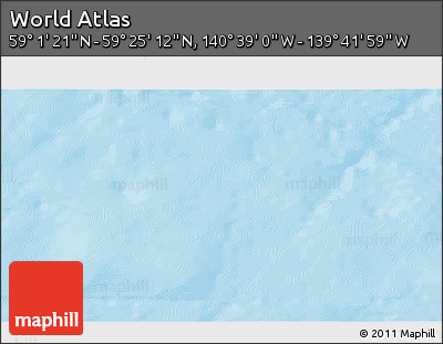 Physical 3D Map of the Area around 59° 13' 17" N, 140° 10' 30" W