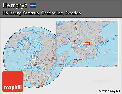 Gray Location Map of Herrgryt