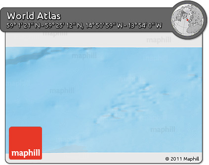 Physical 3D Map of the Area around 59° 13' 17" N, 14° 22' 30" W