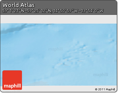 Physical 3D Map of the Area around 59° 13' 17" N, 14° 22' 30" W