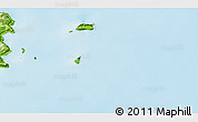 Physical 3D Map of the area around 59° 13' 17" N, 155° 37' 30" E
