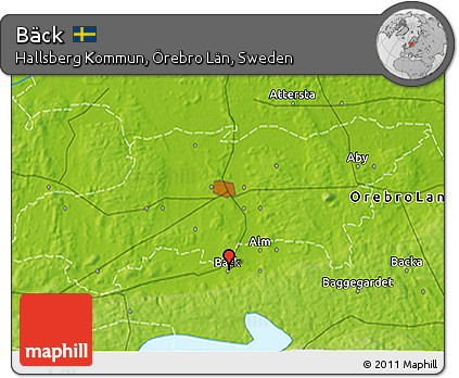 Physical 3D Map of Bäck