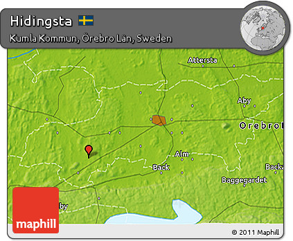 Physical 3D Map of Hidingsta