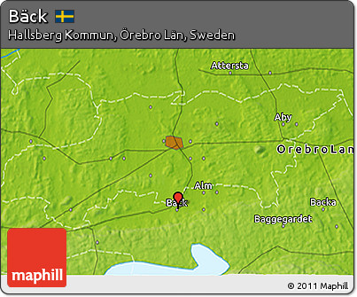 Physical 3D Map of Bäck