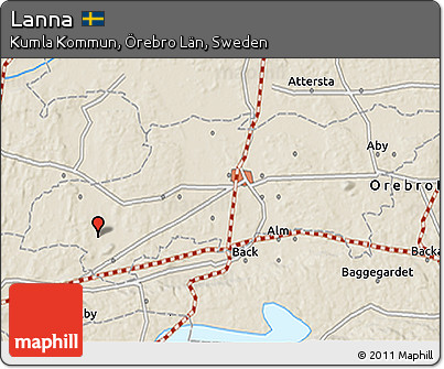 Shaded Relief 3D Map of Lanna