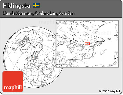Blank Location Map of Hidingsta