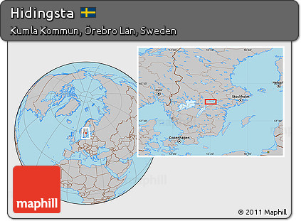 Gray Location Map of Hidingsta