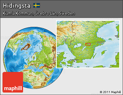 Physical Location Map of Hidingsta