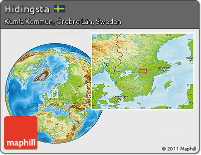 Physical Location Map of Hidingsta