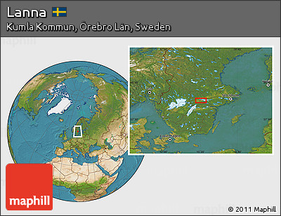 Satellite Location Map of Lanna