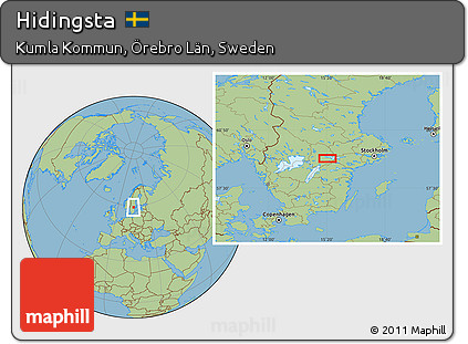 Savanna Style Location Map of Hidingsta