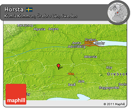 Physical Panoramic Map of Hörsta