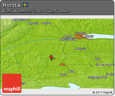 Physical Panoramic Map of Hörsta