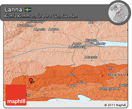 Political Panoramic Map of Lanna