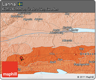 Political Panoramic Map of Lanna
