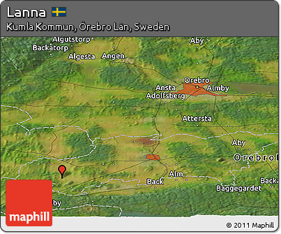 Satellite Panoramic Map of Lanna