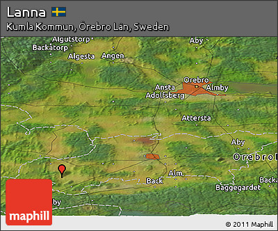 Satellite Panoramic Map of Lanna