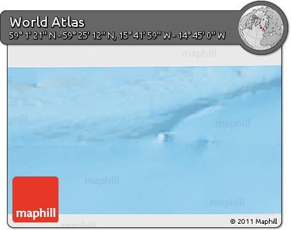 Shaded Relief 3D Map of the Area around 59° 13' 17" N, 15° 13' 29" W