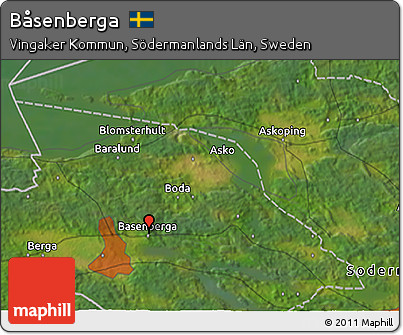 Satellite 3D Map of Båsenberga