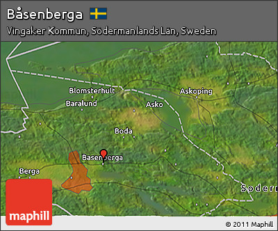 Satellite 3D Map of Båsenberga