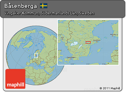 Savanna Style Location Map of Båsenberga