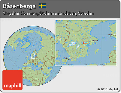 Savanna Style Location Map of Båsenberga