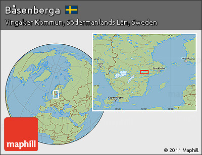 Savanna Style Location Map of Båsenberga