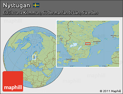 Savanna Style Location Map of Nystugan