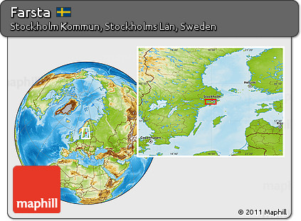 Physical Location Map of Farsta