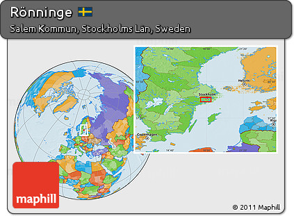 Political Location Map of Rönninge