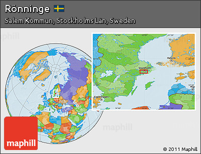 Political Location Map of Rönninge