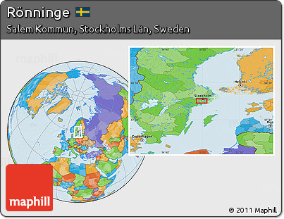 Political Location Map of Rönninge