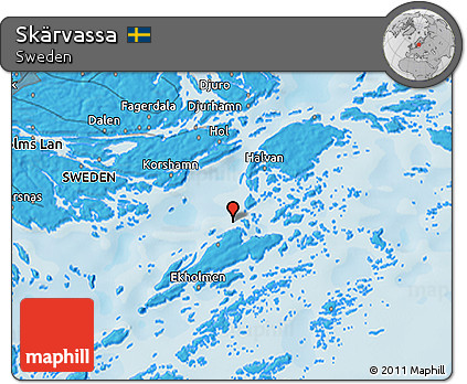 Political 3D Map of Skärvassa