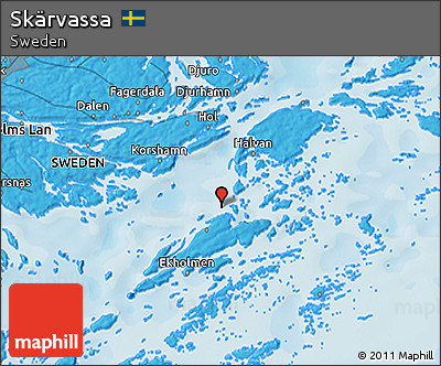 Political 3D Map of Skärvassa