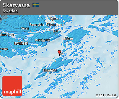 Political 3D Map of Skärvassa