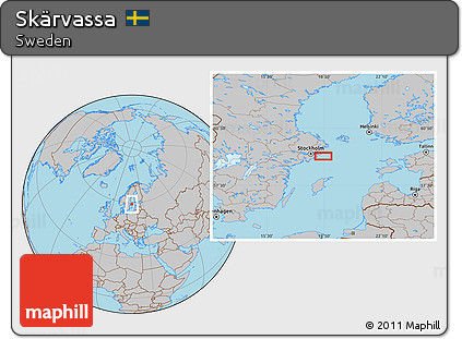 Gray Location Map of Skärvassa