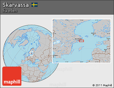 Gray Location Map of Skärvassa