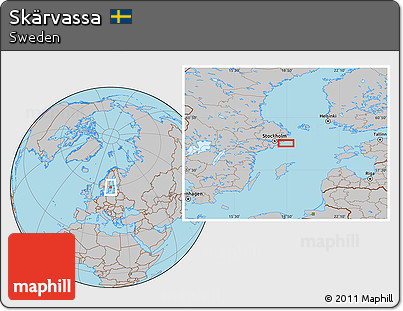 Gray Location Map of Skärvassa