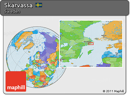 Political Location Map of Skärvassa