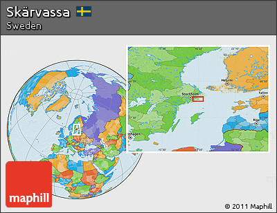 Political Location Map of Skärvassa
