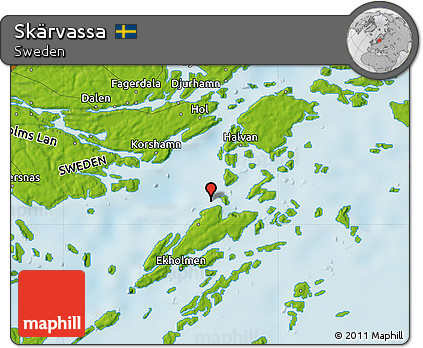 Physical Map of Skärvassa