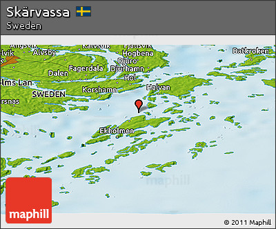 Physical Panoramic Map of Skärvassa