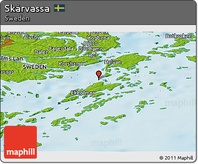 Physical Panoramic Map of Skärvassa