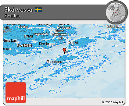 Political Panoramic Map of Skärvassa