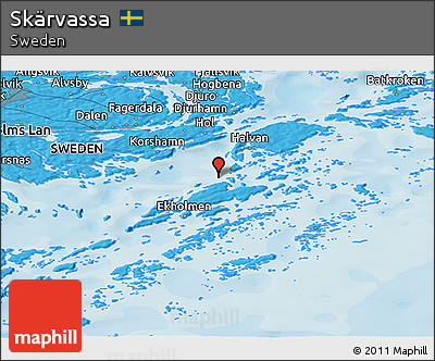 Political Panoramic Map of Skärvassa