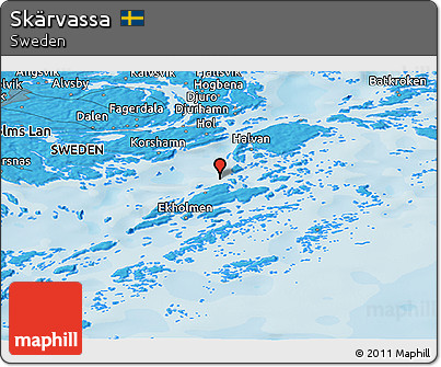 Political Panoramic Map of Skärvassa