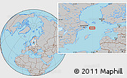 Gray Location Map of the area around 59° 13' 17" N, 19° 37' 30" E
