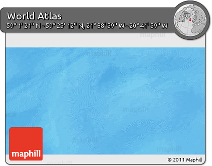 Shaded Relief 3D Map of the Area around 59° 13' 17" N, 21° 10' 29" W