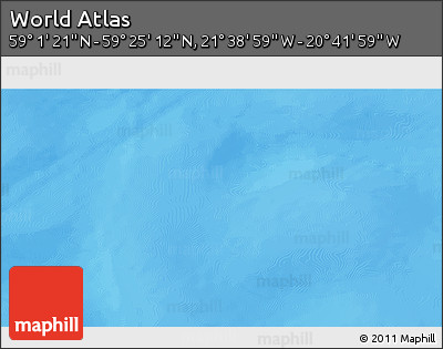 Shaded Relief 3D Map of the Area around 59° 13' 17" N, 21° 10' 29" W
